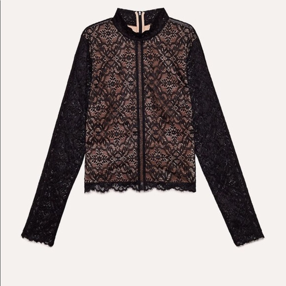 Wilfred Adriene Lace Long Sleeve Blouse in white